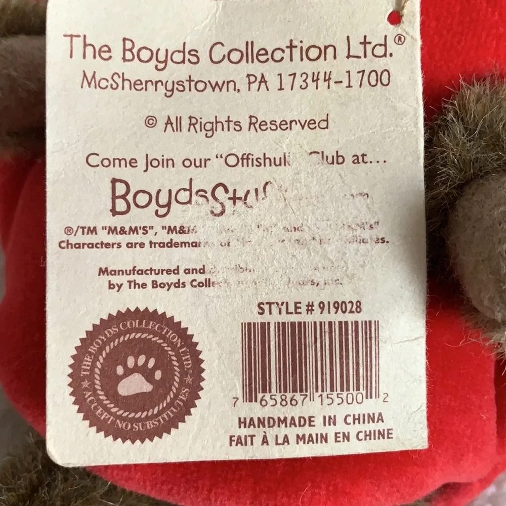 NWT Vtg. Boyd’s M&Ms Collection Red Bear